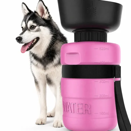 Collapsible Pet Portable Water Bottle - Pink