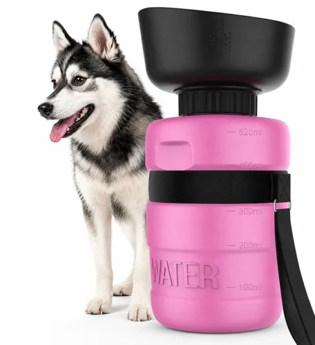 Collapsible Pet Portable Water Bottle - Pink