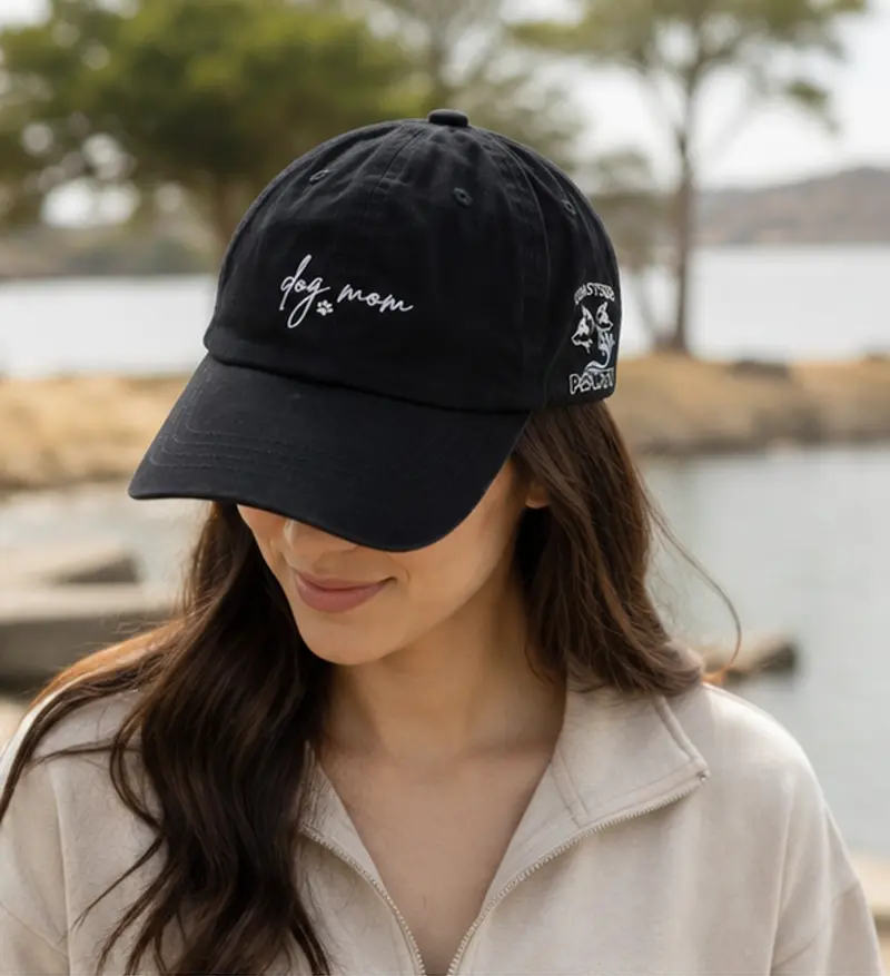 Dog Mom Black Baseball Cap
