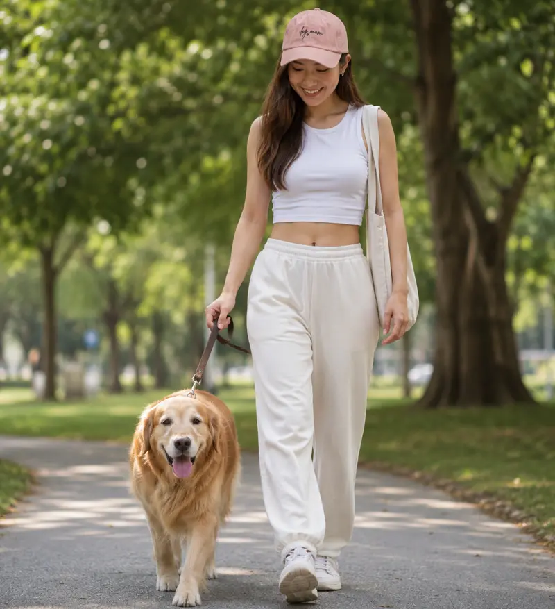 Dog Mom Pink Baseball Cap