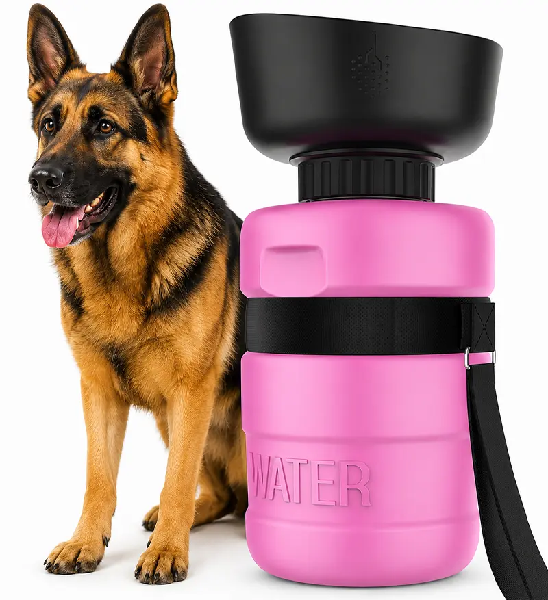 Collapsible Pet Portable Water Bottle - Pink
