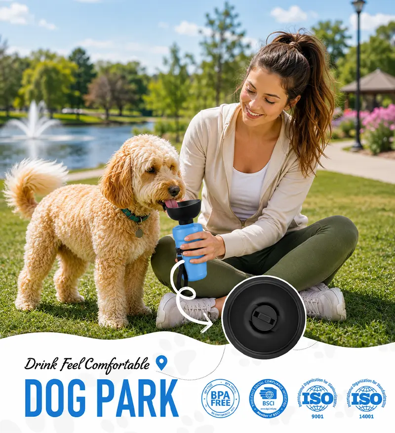 Collapsible Pet Portable Water Bottle - Blue